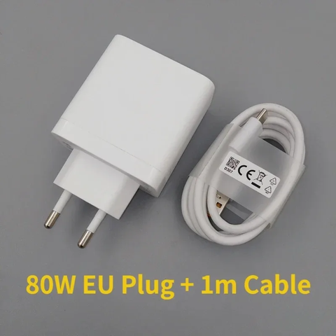 The Oppo 80W SuperVOOC Fast Charge Adapter with Cable