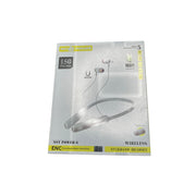 Wireless Bluetooth Neckband Earphones – Beige/Gold Edition